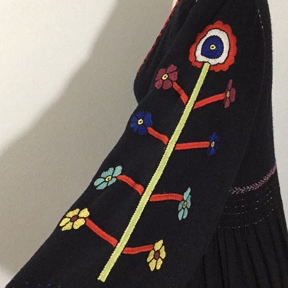 Ulla Johnson 100% Silk Hand Embroidered Dress, sz 2 - Picture 7 of 15